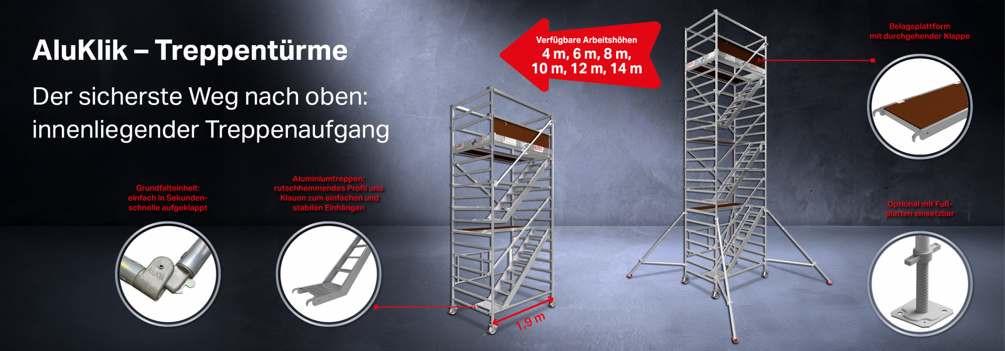 AluKlik Treppentürme